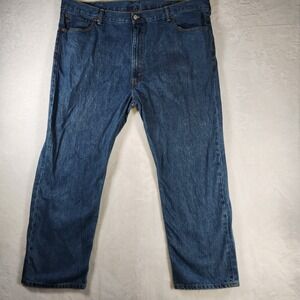 Levi's‎ 505 Jeans Men's 46x30 Straight Fit Blue Denim Big & Tall Distressed